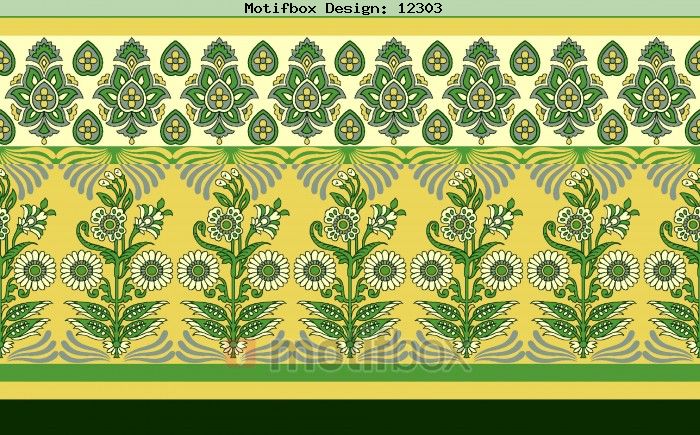 FLORAL DESIGN WITH SAREE BORDER FLORAL DESIGN WITH SAREE BORDER